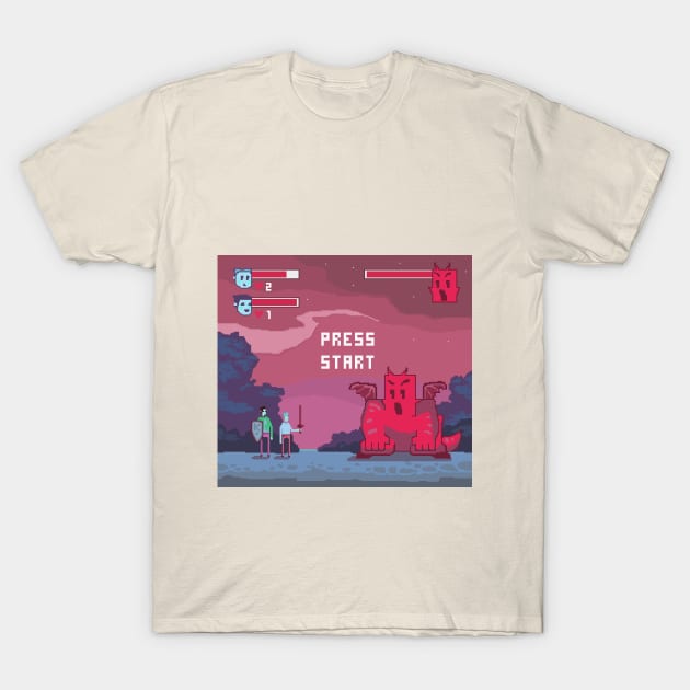 PRESS START T-Shirt by Nicklovesyou